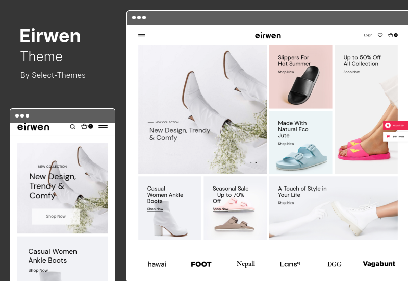 Eirwen テーマ - 現代の WooCommerce テーマ