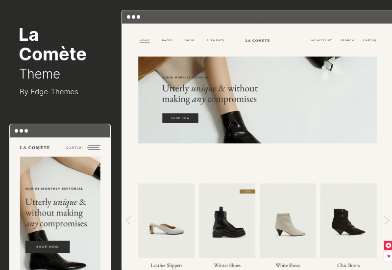 La Comete テーマ - ファッションと衣料品店の WordPress テーマ