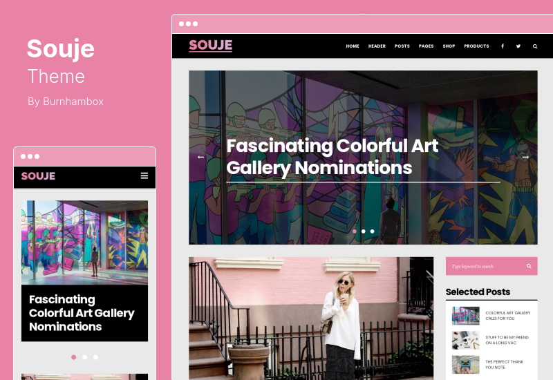 Souje-Thema - Persönliches Blog-WordPress-Theme