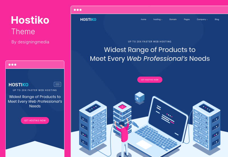 Hostiko-Theme - Hostiko und WHMCS Hosting WordPress Theme