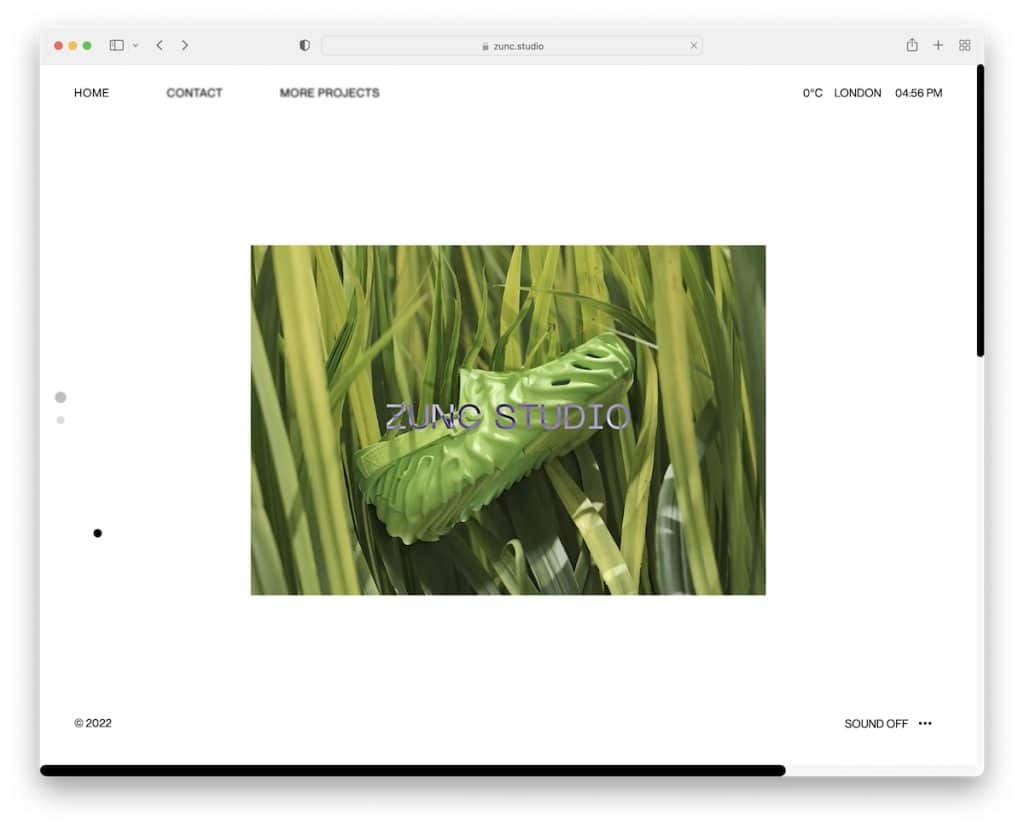 contoh situs web zunc studio clean