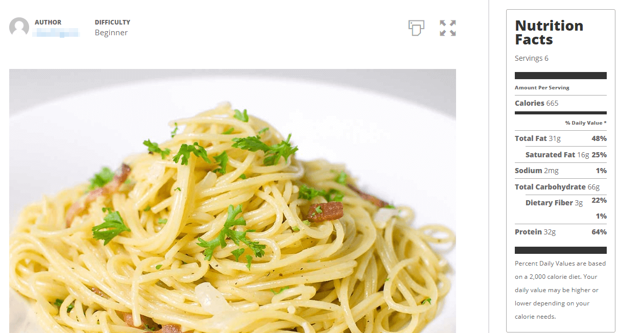 Ein letztes Beispiel für Ihr gekochtes Rezept.