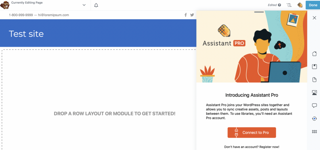 Beaver Builder를 Assistant Pro에 연결