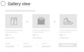 layout de exibição de galeria em frequentemente comprados juntos