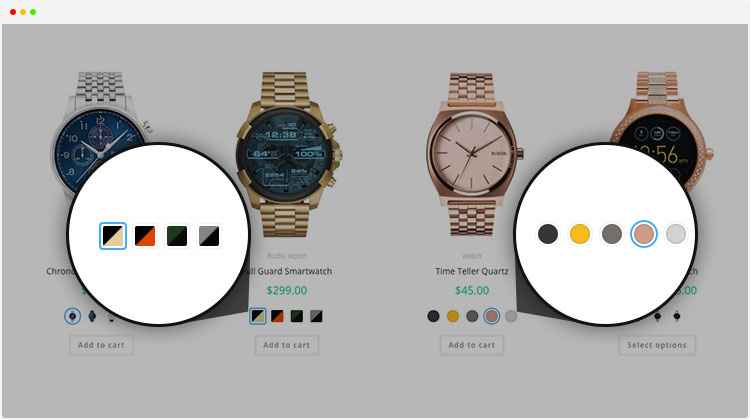 우커머스용 다양한 변형 모양 different-variation-shapes-for-woocommerce