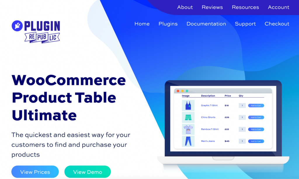 WooCommerce Product Table Ultimate الصفحة الرئيسية