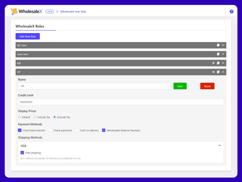 WholesaleX: A solução de atacado tudo em um para WooCommerce 4 WholesaleX User Role Management