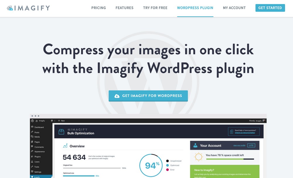Complemento de WordPress de Imagine