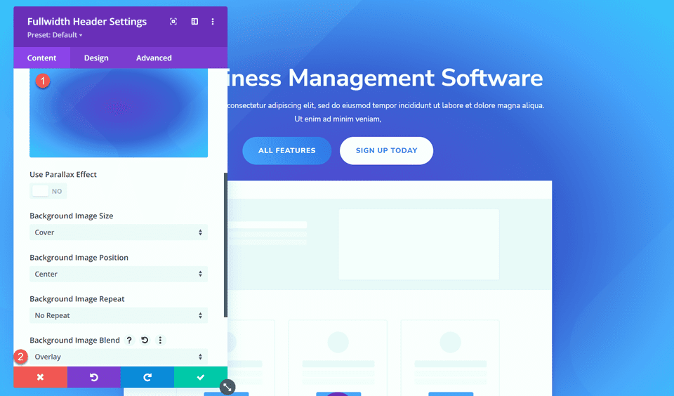 Divi Fullwidth Header Gradient Background Layout 3 Фоновое изображение
