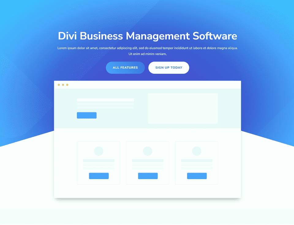 Divi Fullwidth Header Gradient Background Layout 3 Окончательный дизайн