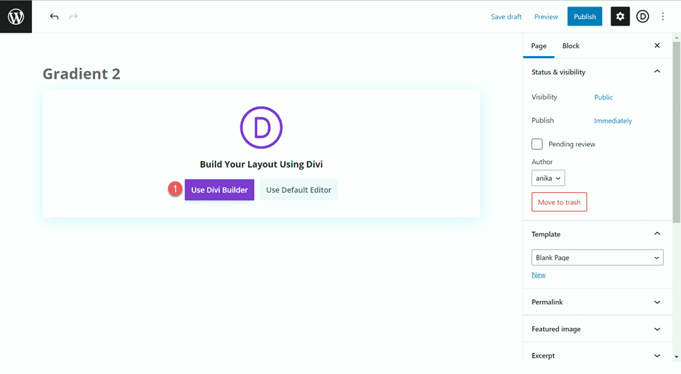 Divi Fullwidth Header Gradient Background Layout 2 Используйте Builder