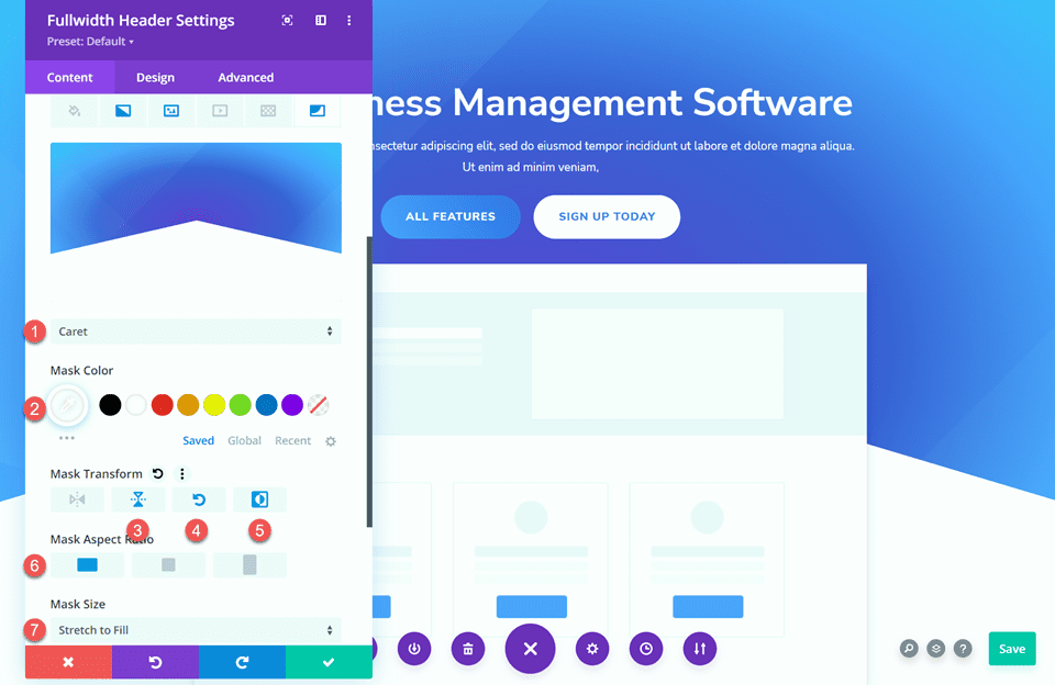 Divi Fullwidth Header Gradient Background Layout 3 Фоновая маска