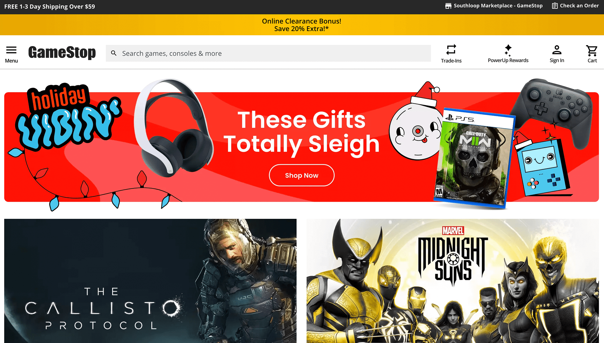 عروض عيد الميلاد في Gamestop.