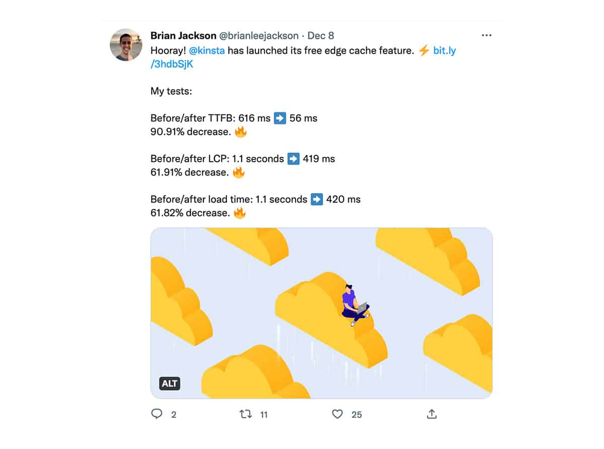 Brian Jackson'dan bir tweet'in ekran görüntüsü.
