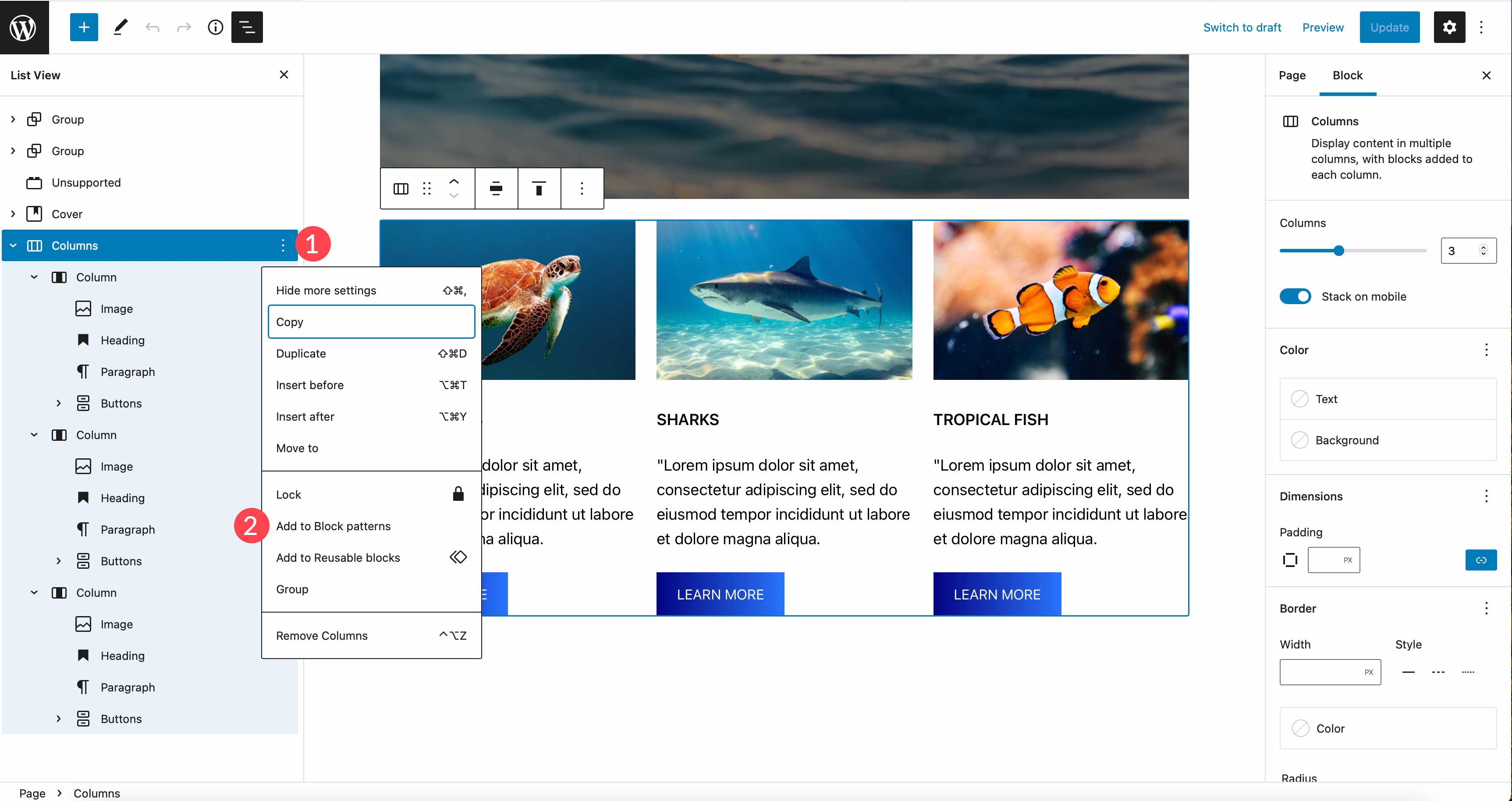 crear un patrón Blockmeister