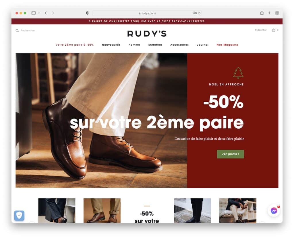 Rudys Schuh Website Beispiel