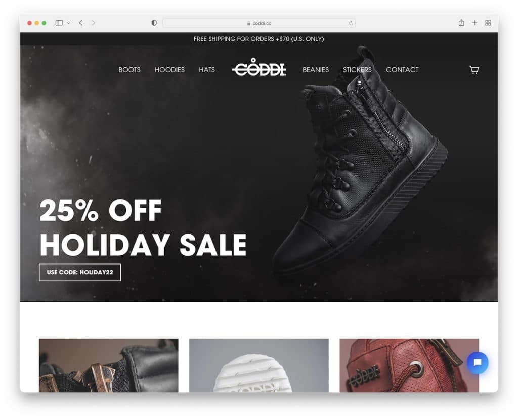 coddi schuh website beispiel