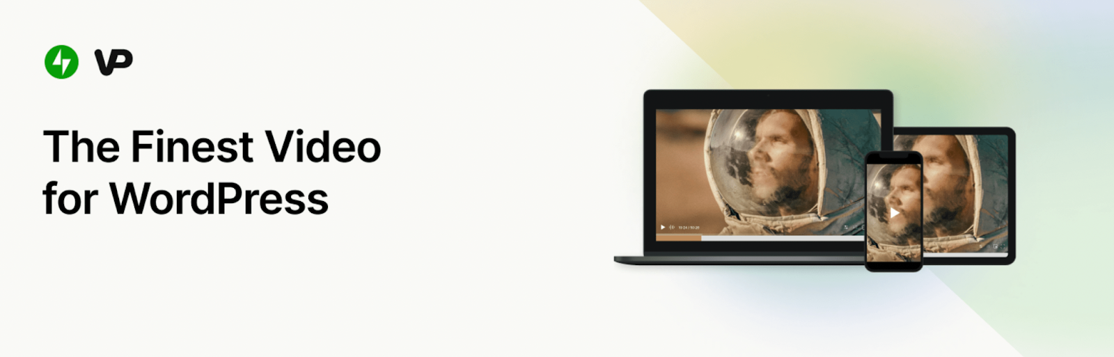 VideoPress الصفحة الرئيسية مع الشعار ، "أفضل فيديو لـ WordPress"