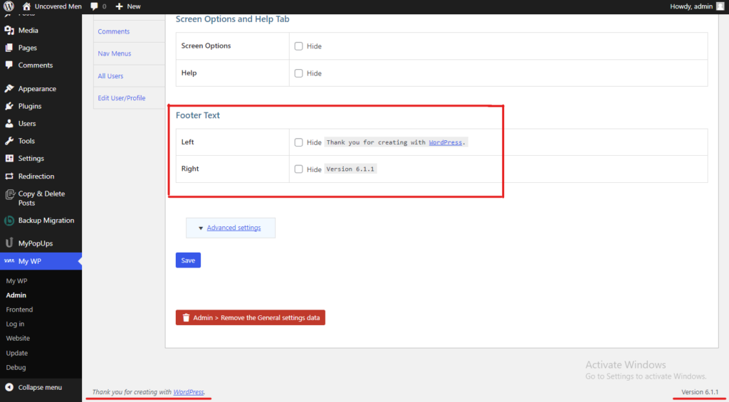 wordpress-admin-การปรับแต่งหน้าจอ wordpress-admin-screen-customization