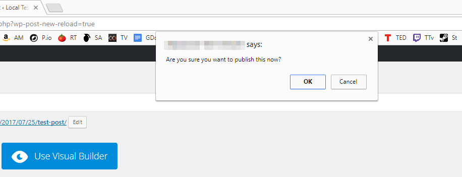 Un mesaj de confirmare post.
