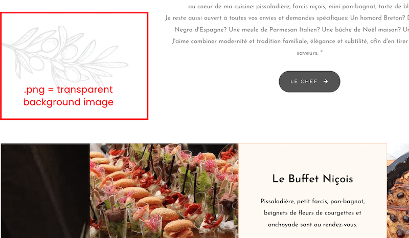 Imagine .png care suportă transparență (ar putea fi folosit și WebP) - Sursa: Caterer Le point Gourmand