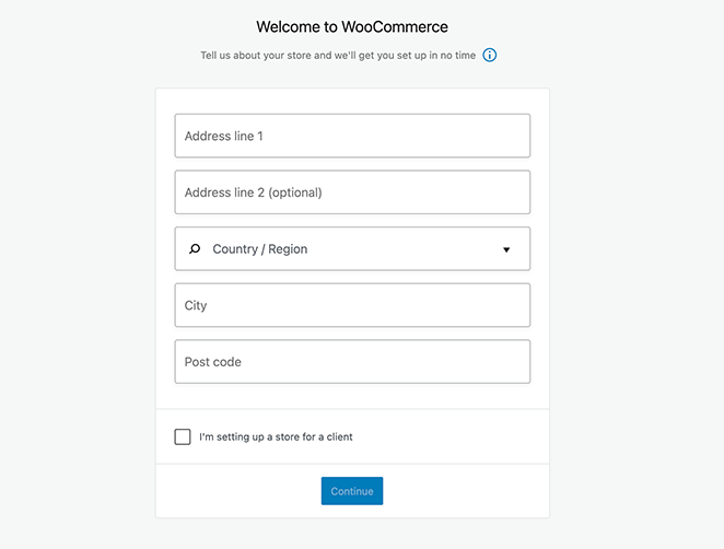 woocommercestoredetails - SeedProd enter your woocommerce store details