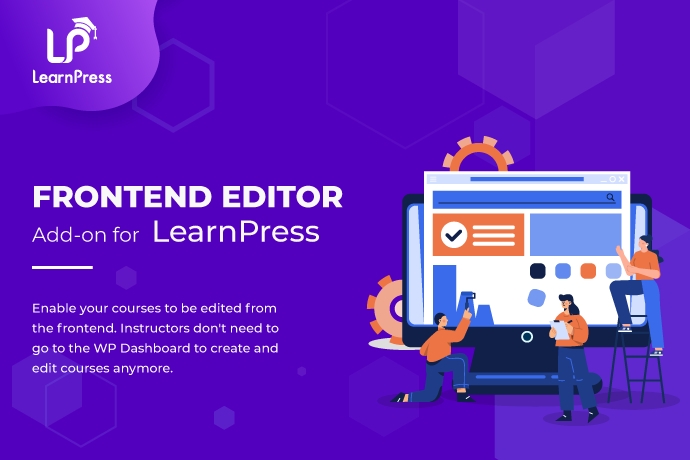 Pengaya LearnPress: Koleksi Gratis dan Premium 99 frontend editor add on for learnpress