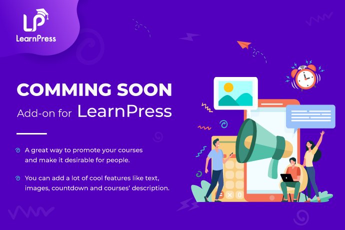 Pengaya LearnPress: Koleksi Gratis dan Premium 81 coming soon add on learnpress