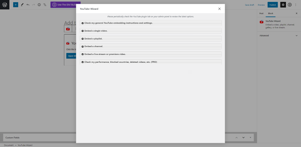 為 YouTube 嵌入 Plus