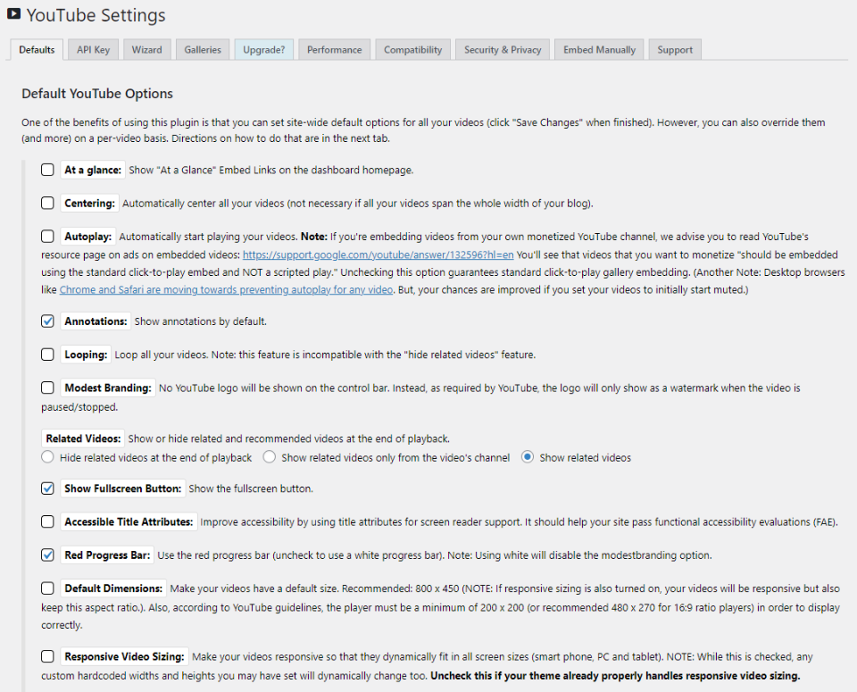 為 YouTube 嵌入 Plus
