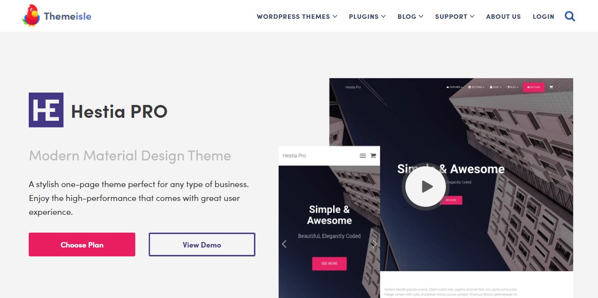 Тема WordPress для Hestia Pro