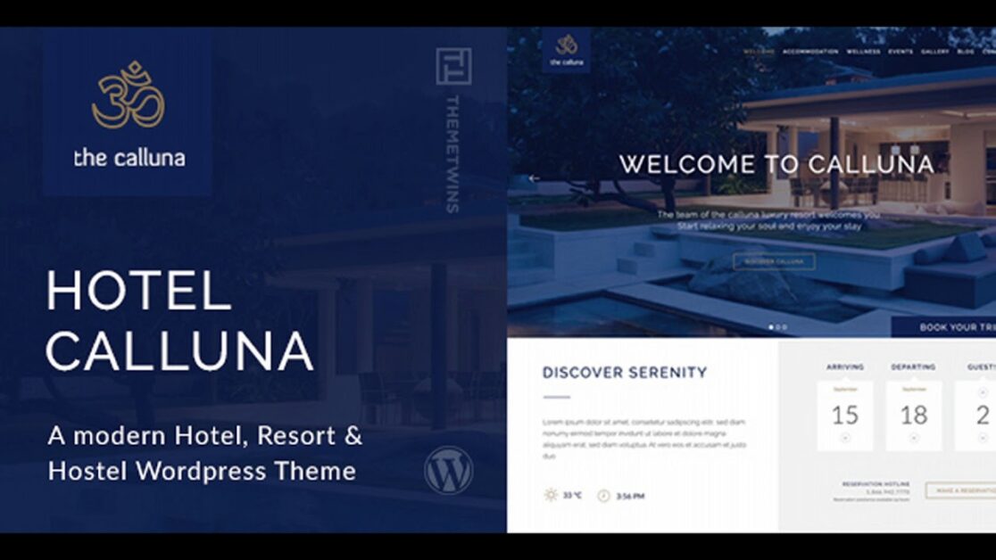 Top 8 이상적인 호텔 WordPress 테마 2023 78 Hotel Calluna