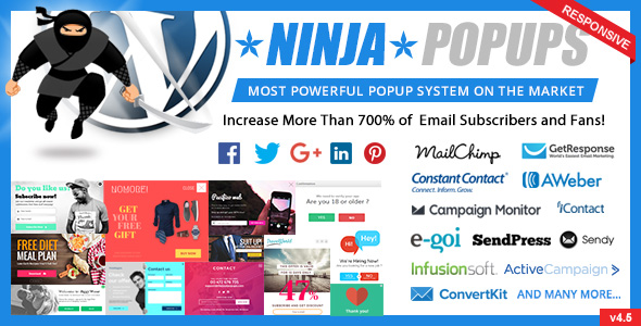 Complemento emergente Ninja popup plugin