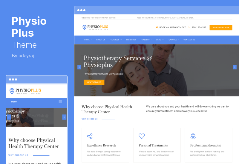 Thème Physio Plus - Thème WordPress pour la physiothérapie et la physiothérapie