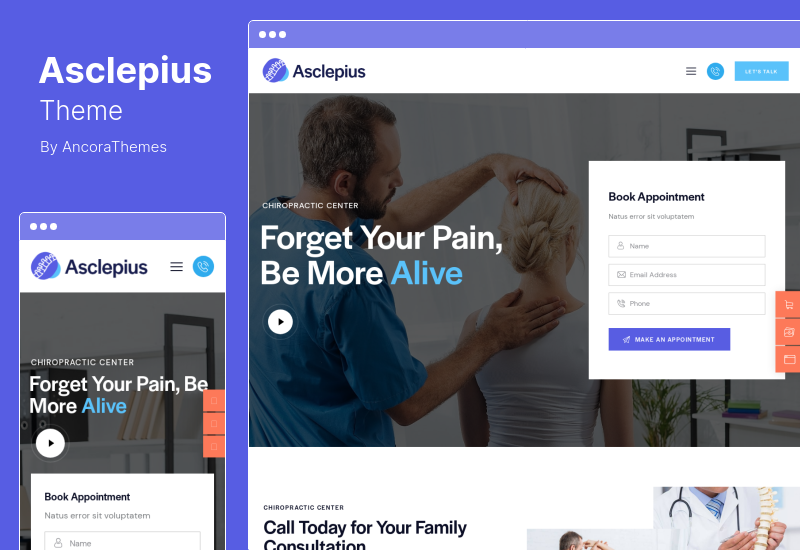Thème Asclepius - Thème WordPress pour médecin, médecine et soins de santé