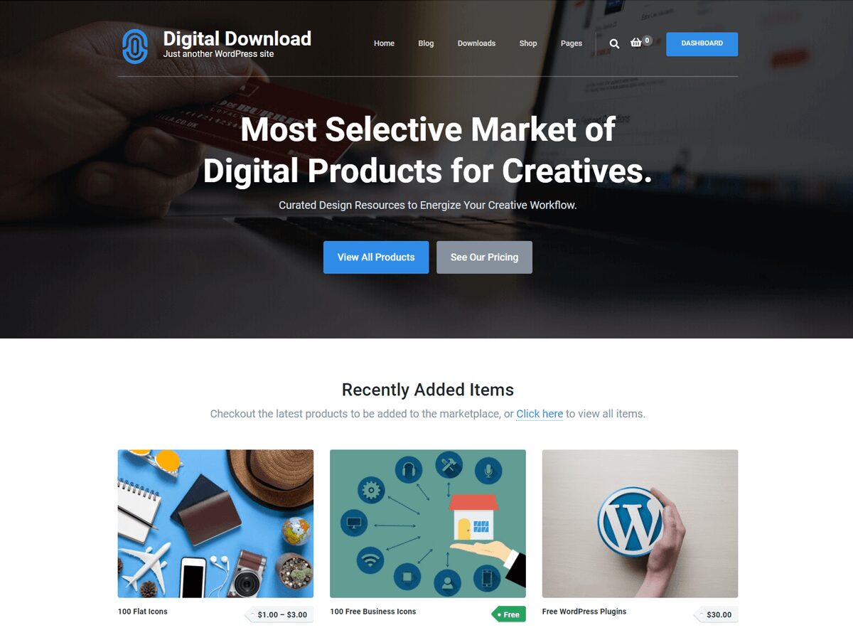 8+ أفضل ثيمات WordPress WooCommerce (تحديث 2023) Digital Download WordPress Theme