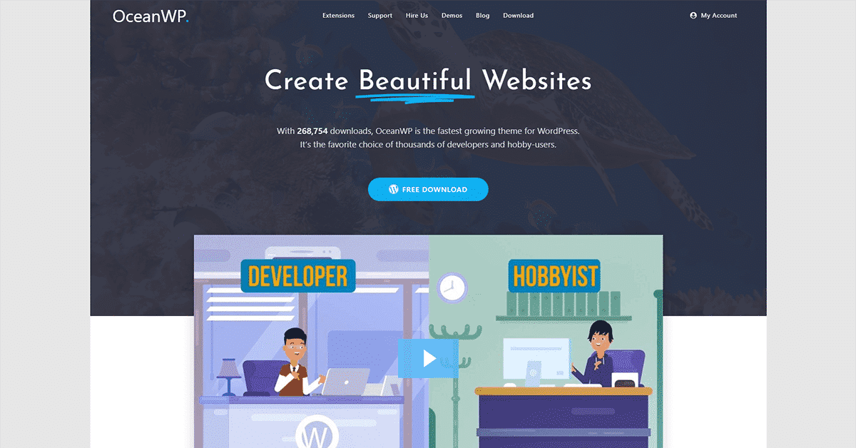 Thèmes WordPress simples - Le meilleur pour votre 2023 73 oceanwp