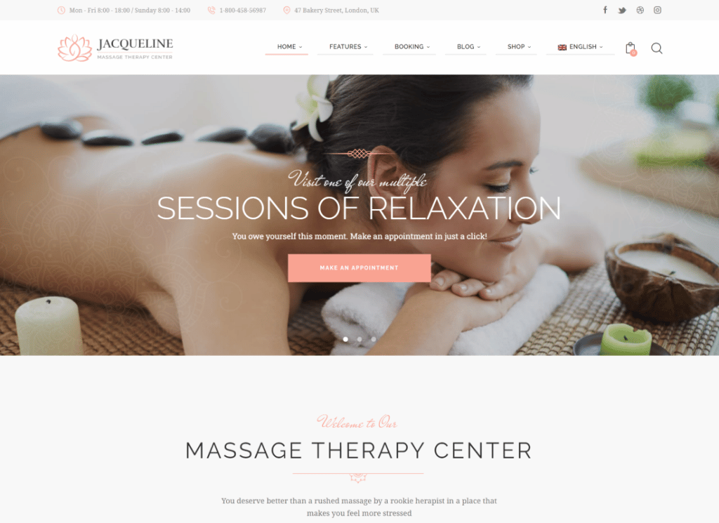 Jacqueline - Spa & Massagesalon Beauty WordPress Theme