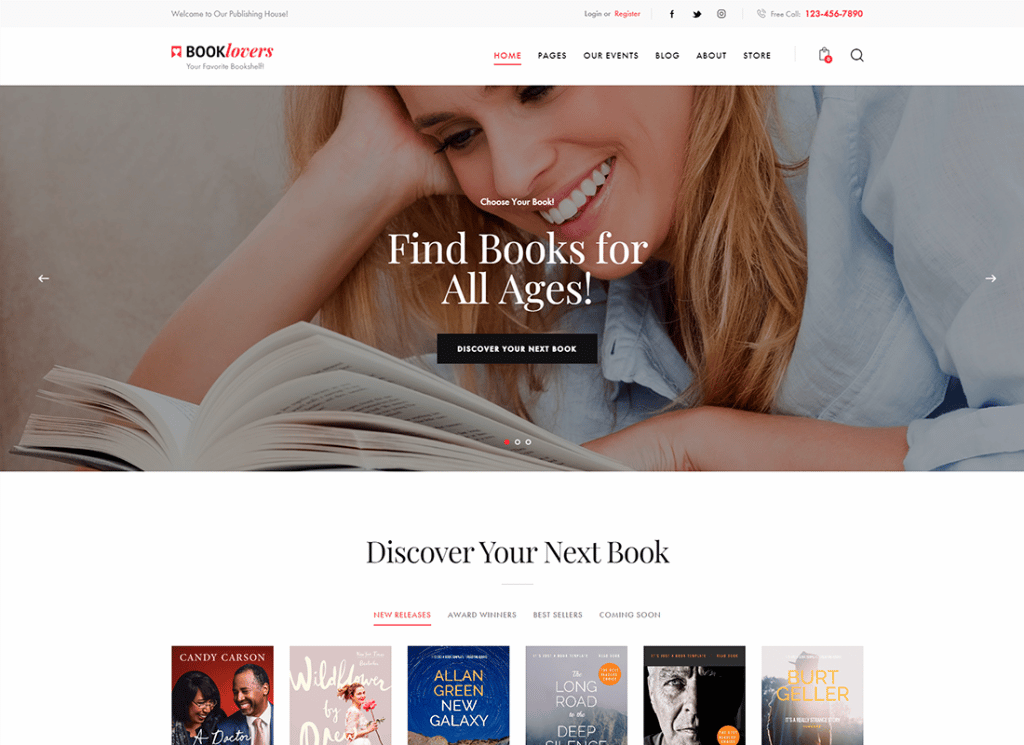 Booklovers - WordPress Theme für Verlage und Buchhandlungen