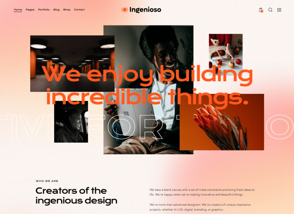 Ingenioso - Kreatives WordPress-Thema
