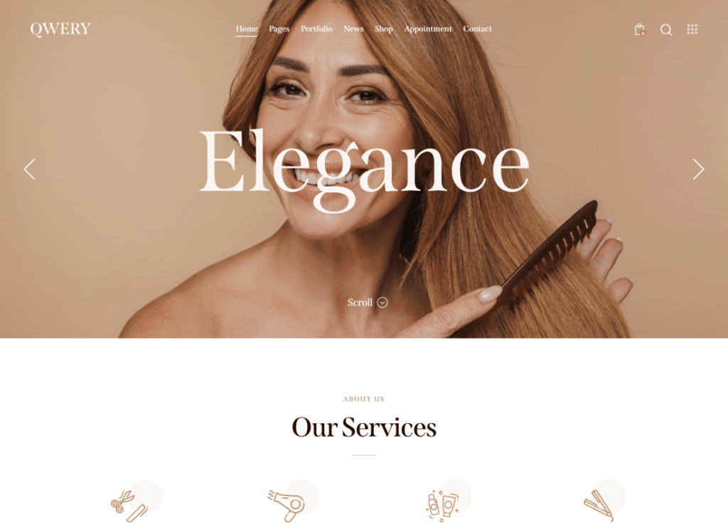 Qwery - ธีม WordPress ธุรกิจอเนกประสงค์และ WooCommerce