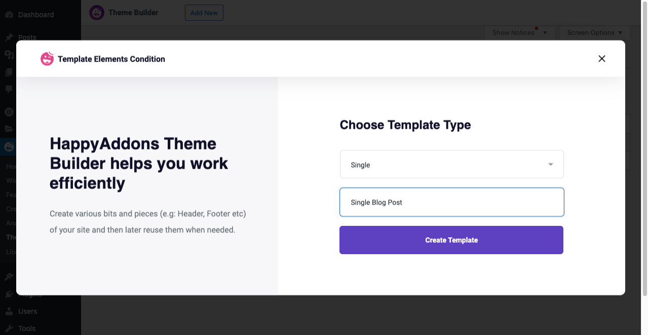 WordPress 게시물에 소셜 미디어 공유 버튼을 추가하는 방법 5 Create a Single Post Using a Ready Template
