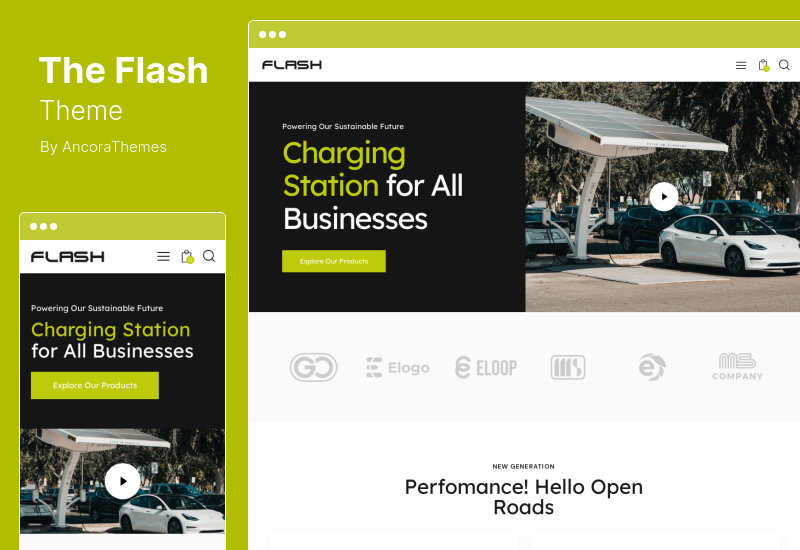 Das Flash-Theme - WordPress-Thema für Elektroauto-Lieferanten und Ladestationen