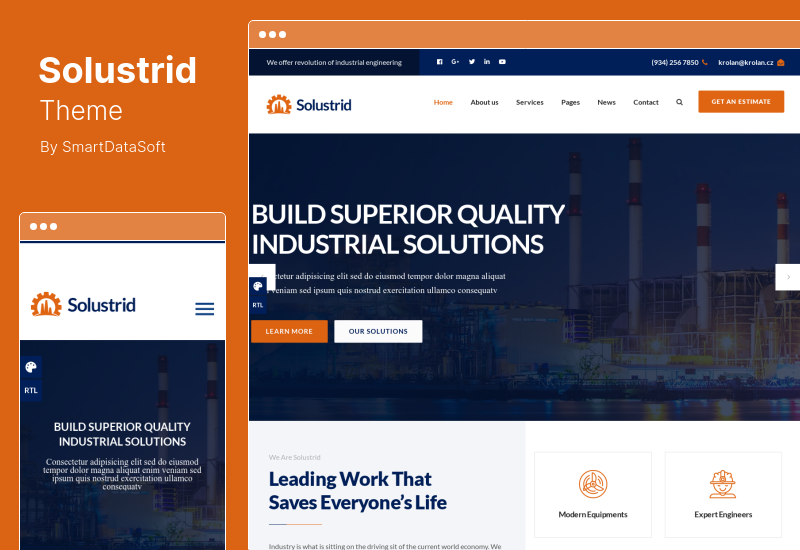 Solustrid-Thema - WordPress-Thema für Fabrik- und Industrieunternehmen