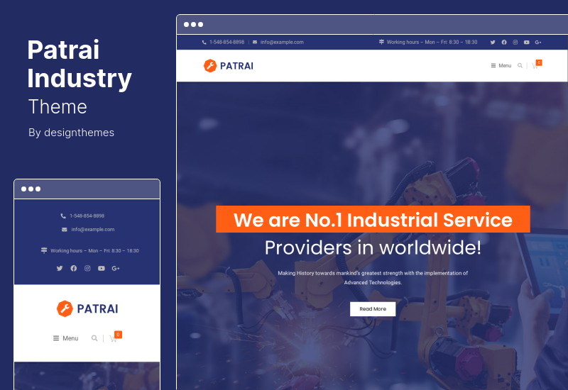 Patrai Industry Theme – Industrielles WordPress-Thema