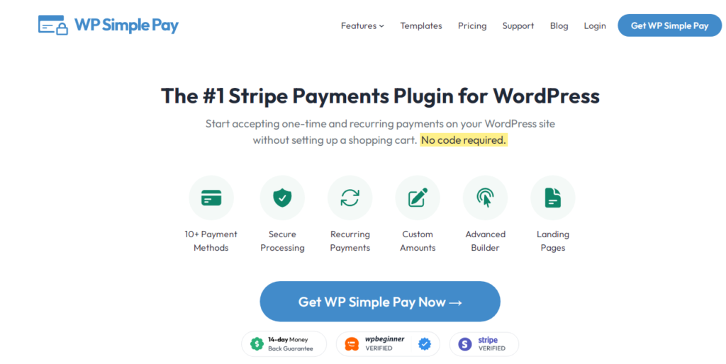 WP Simple Pay اشتر الآن ادفع لاحقًا البرنامج المساعد