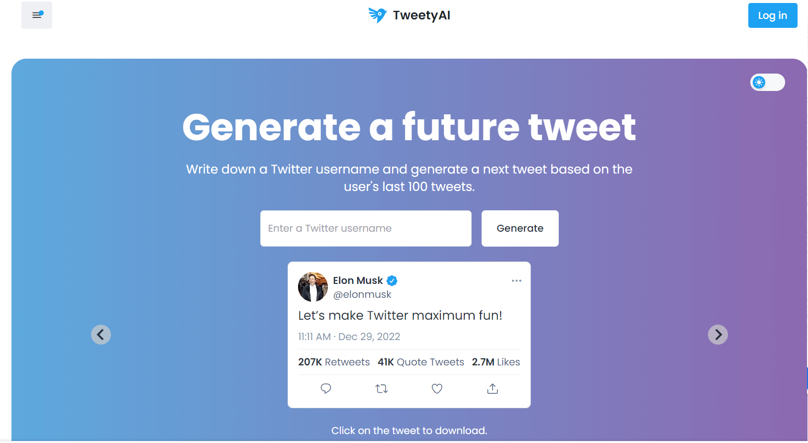 TweetyAI- Instrument generator de Tweet