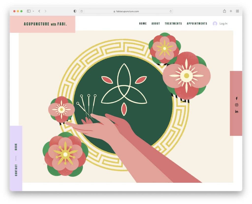 fabi acupuncture 中小企業のウェブサイト