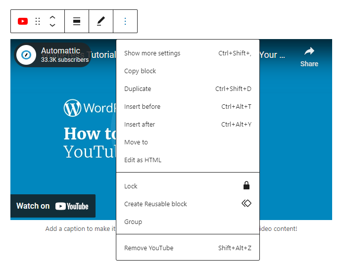 تضمين فيديو YouTube في WordPress عن طريق لصق عنوان URL