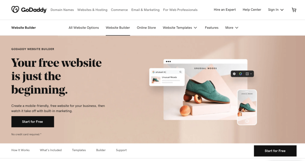 8 ผู้สร้างเว็บไซต์ฟรีที่ดีที่สุดเพื่อสร้างเว็บไซต์ของคุณในปี 2023 7 godaddy site builder 4